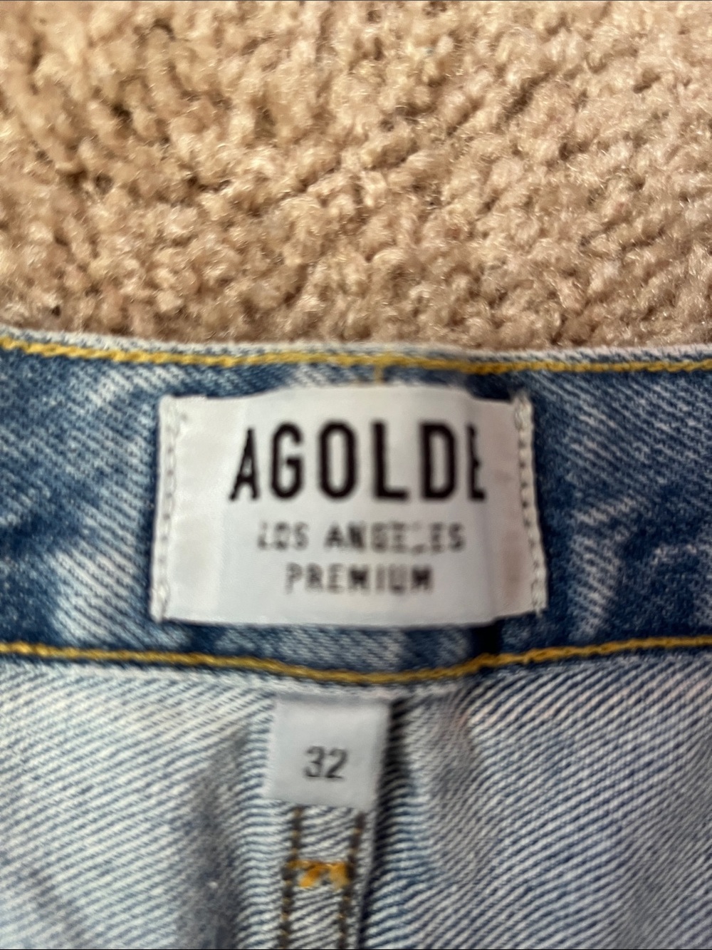 Agolde Distressed Button Fly Cut Off Shorts - Picture 3 of 6
